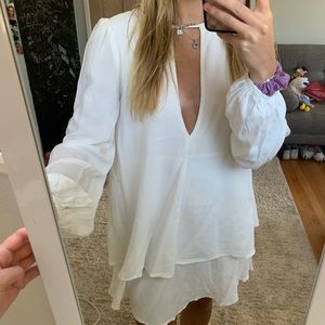 Super cute white flowy dress from free people